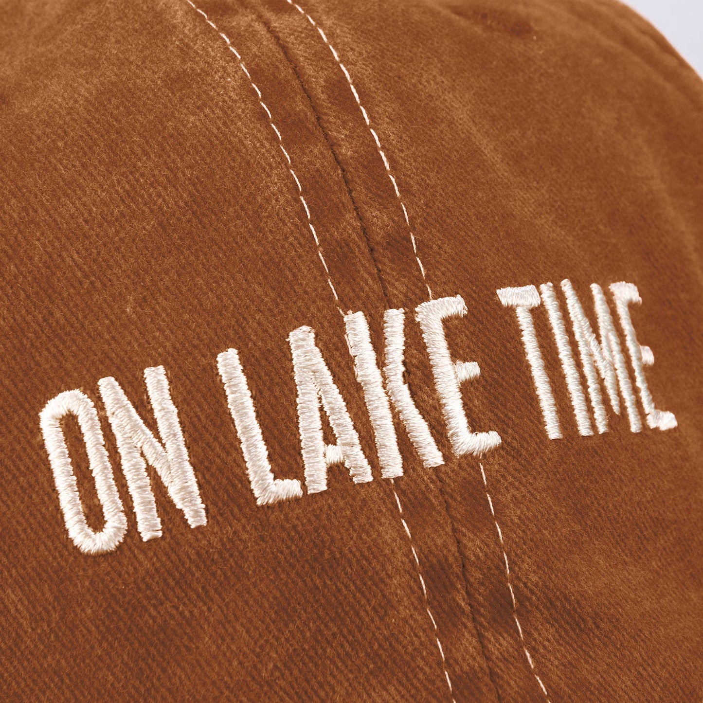 "On Lake Time" Embroidered Baseball Cap