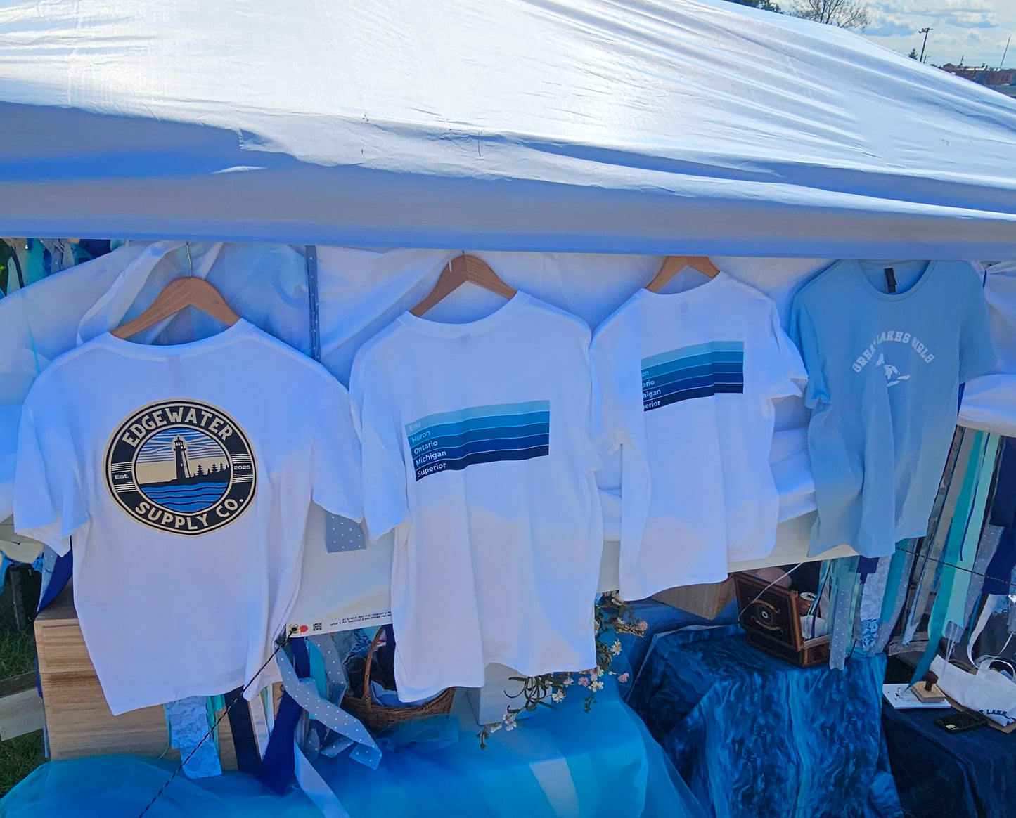 Edgewater Supply Lake Stripes Tee