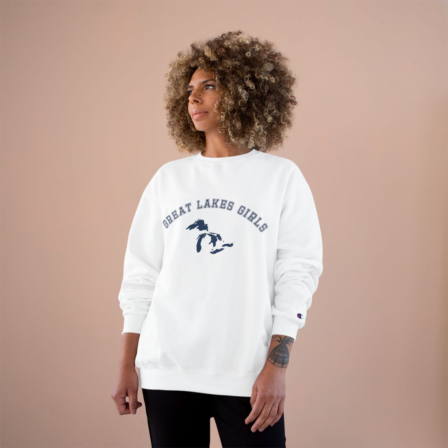 Champion® Sweatshirt | Varsity Great Lakes Girls (Superior Blue)