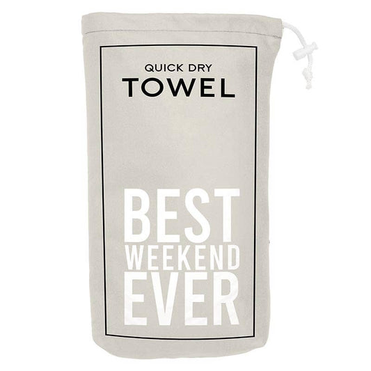 "Best Weekend Ever" Beach Towel Quick-Dry Microfiber