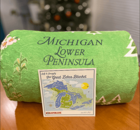 Great Lakes Plush Blanket | Michigan Mittens (Pontiac, Michigan) - Great Lakes Girls, Ltd.