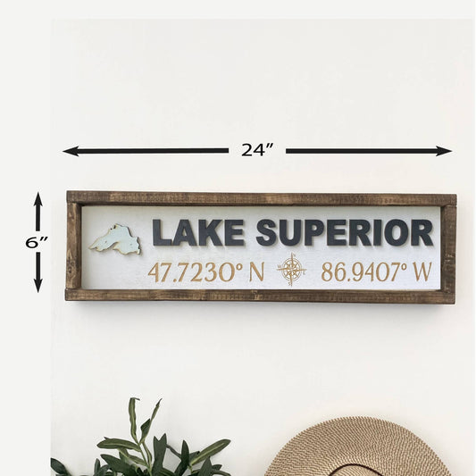 24x6 "Any" Lake Sign - Block Lettering Coordinate