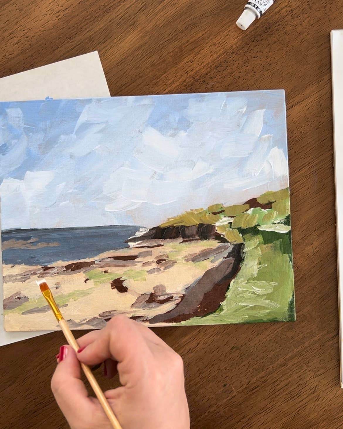 Cate Paper Co.: Seashore Path painting kit, impressionist painting kit - Great Lakes Girls, Ltd.