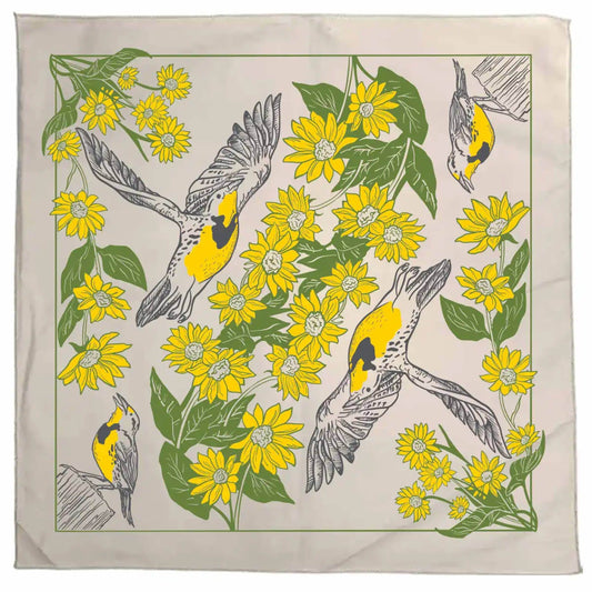 Meadowlark Wildflowers Bandana - Great Lakes Girls, Ltd.