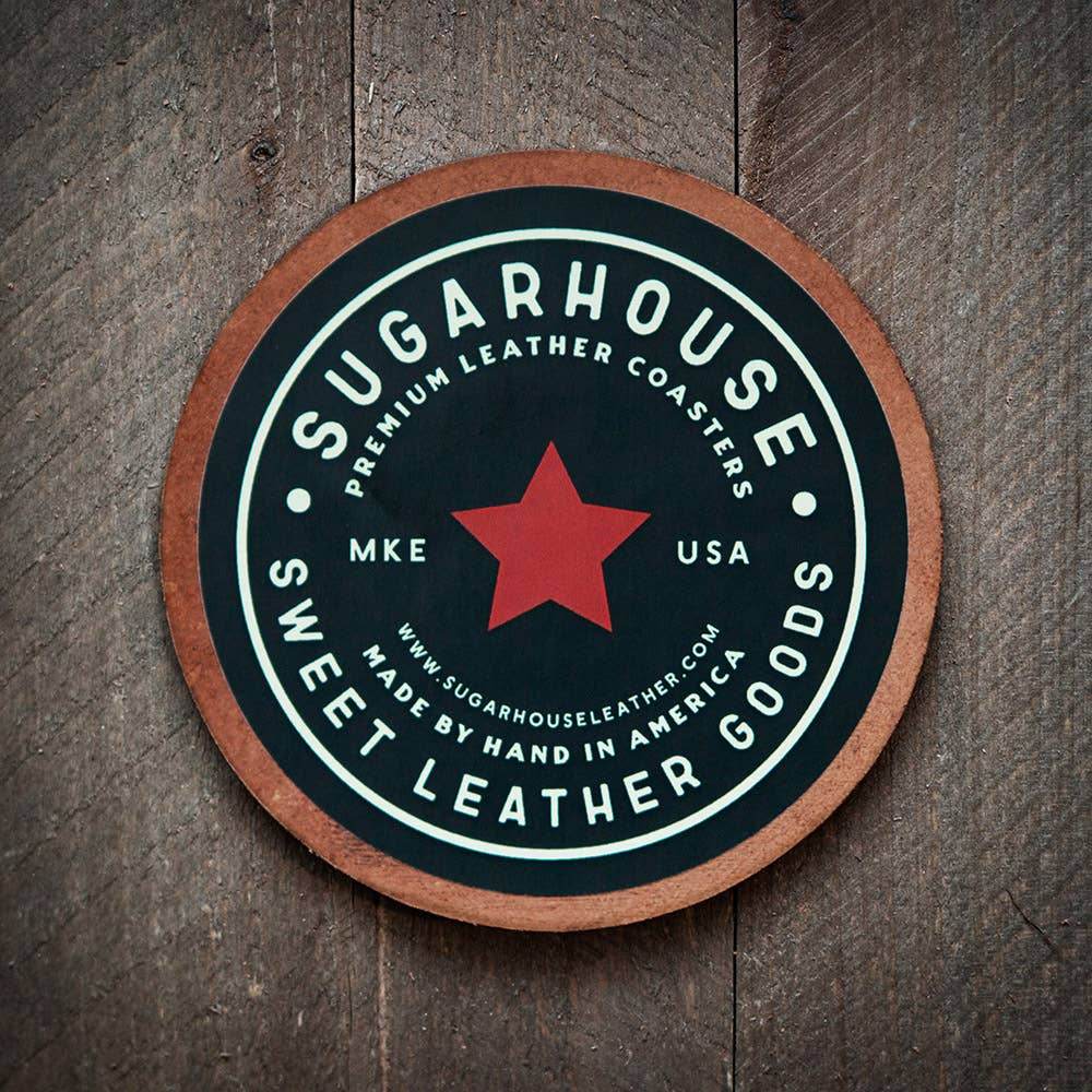 Great Lakes Silhouette Leather Coaster - Great Lakes Girls, Ltd.