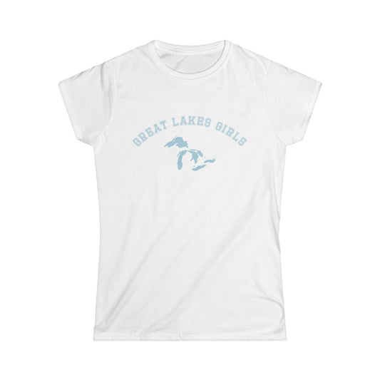 Women's Softstyle Tee Varsity (Lake Erie Blue) | Great Lakes Girls