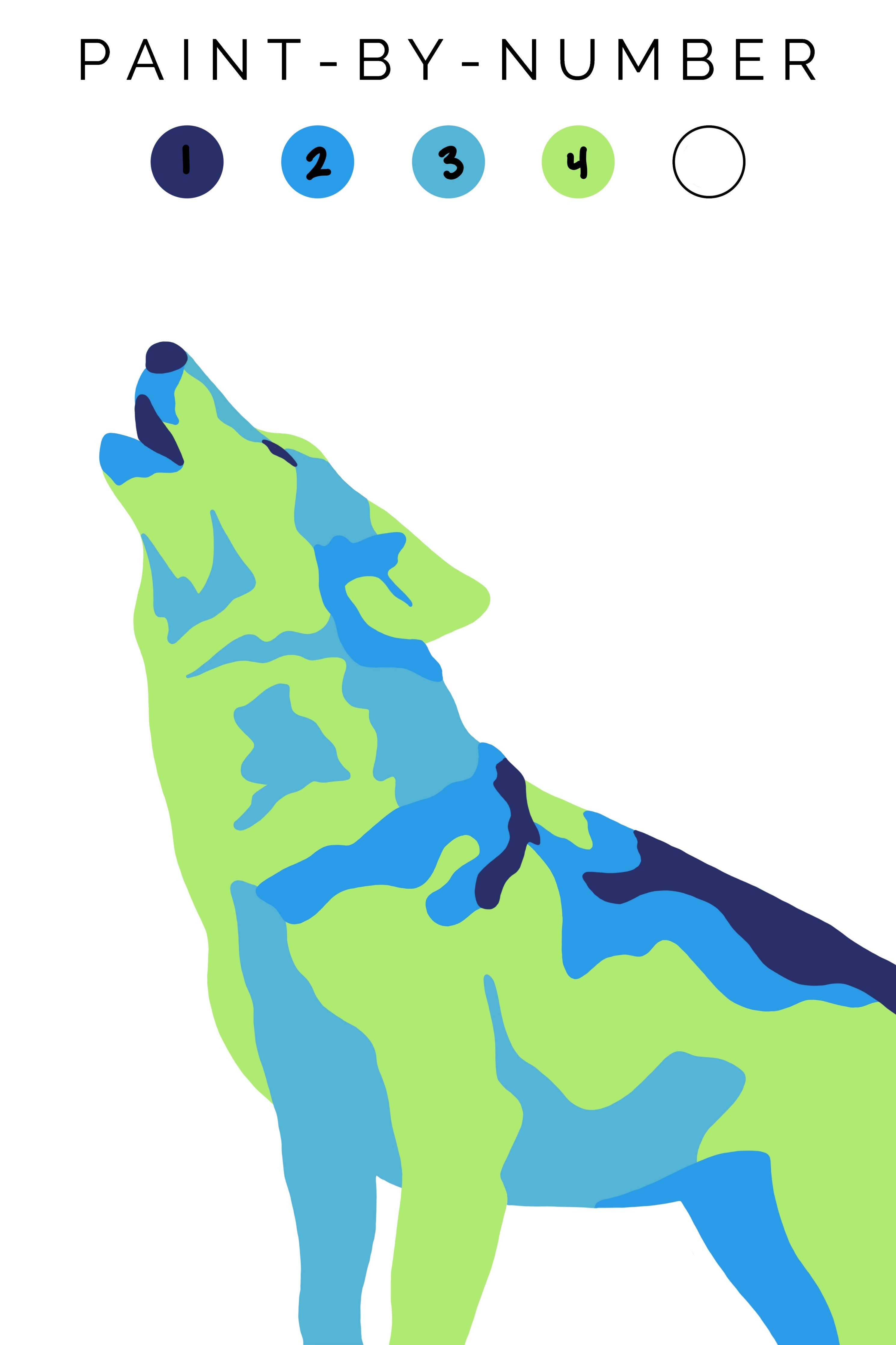 Wolf Paint-By-Number (kit)