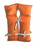Lake Life: Life Vest Art Print - Great Lakes Girls, Ltd.