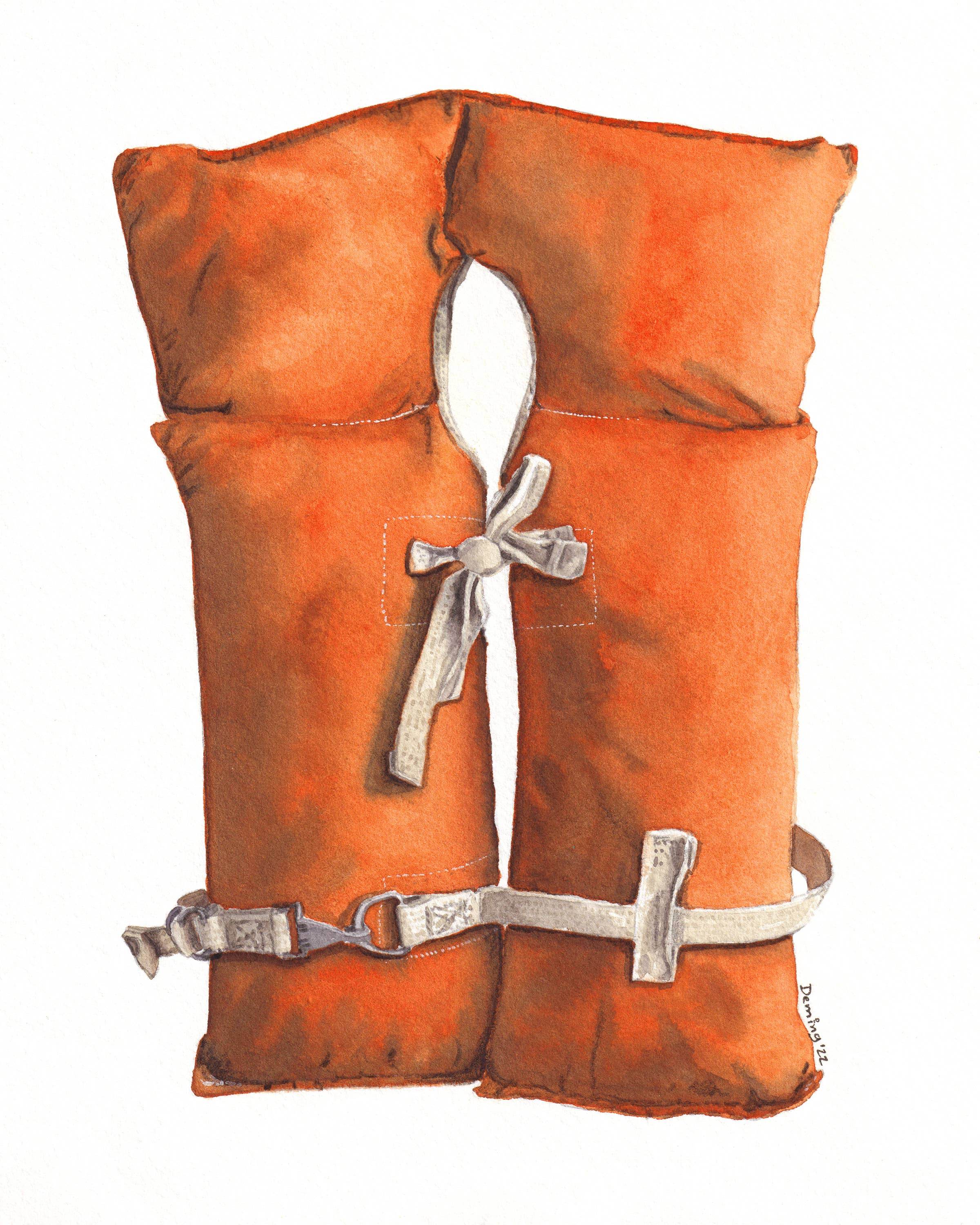 Lake Life: Life Vest Art Print - Great Lakes Girls, Ltd.