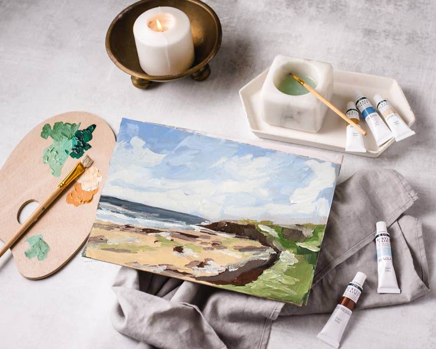 Cate Paper Co.: Seashore Path painting kit, impressionist painting kit - Great Lakes Girls, Ltd.