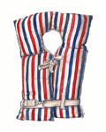 Red, White, & Blue Life Vest Art Print - Great Lakes Girls, Ltd.