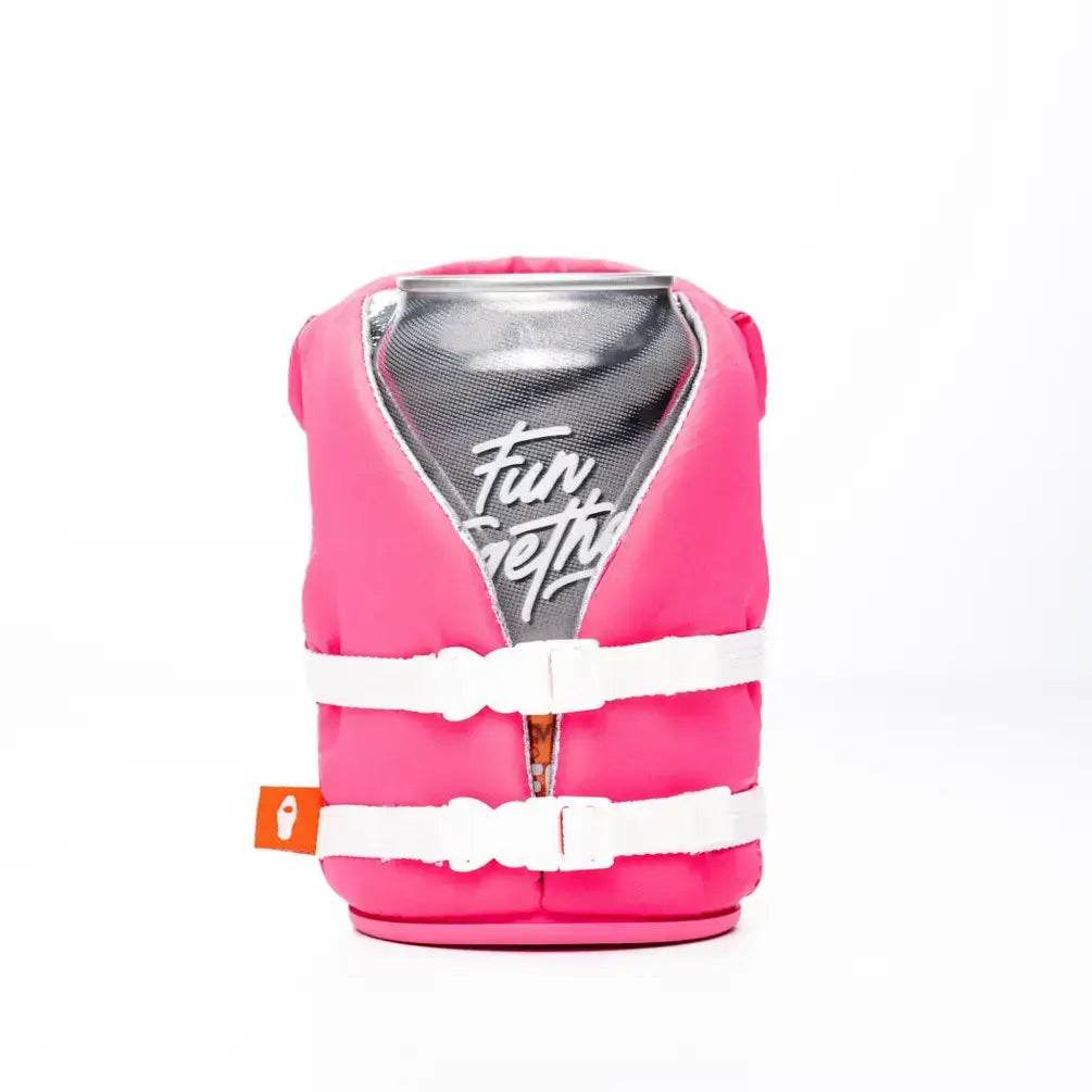 The Buoy: Insulated Can Cooler (Party Pink) - Great Lakes Girls, Ltd.