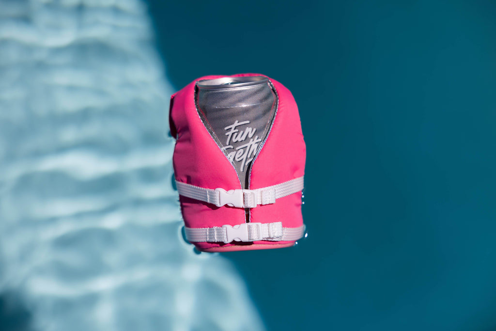 The Buoy: Insulated Can Cooler (Party Pink) - Great Lakes Girls, Ltd.