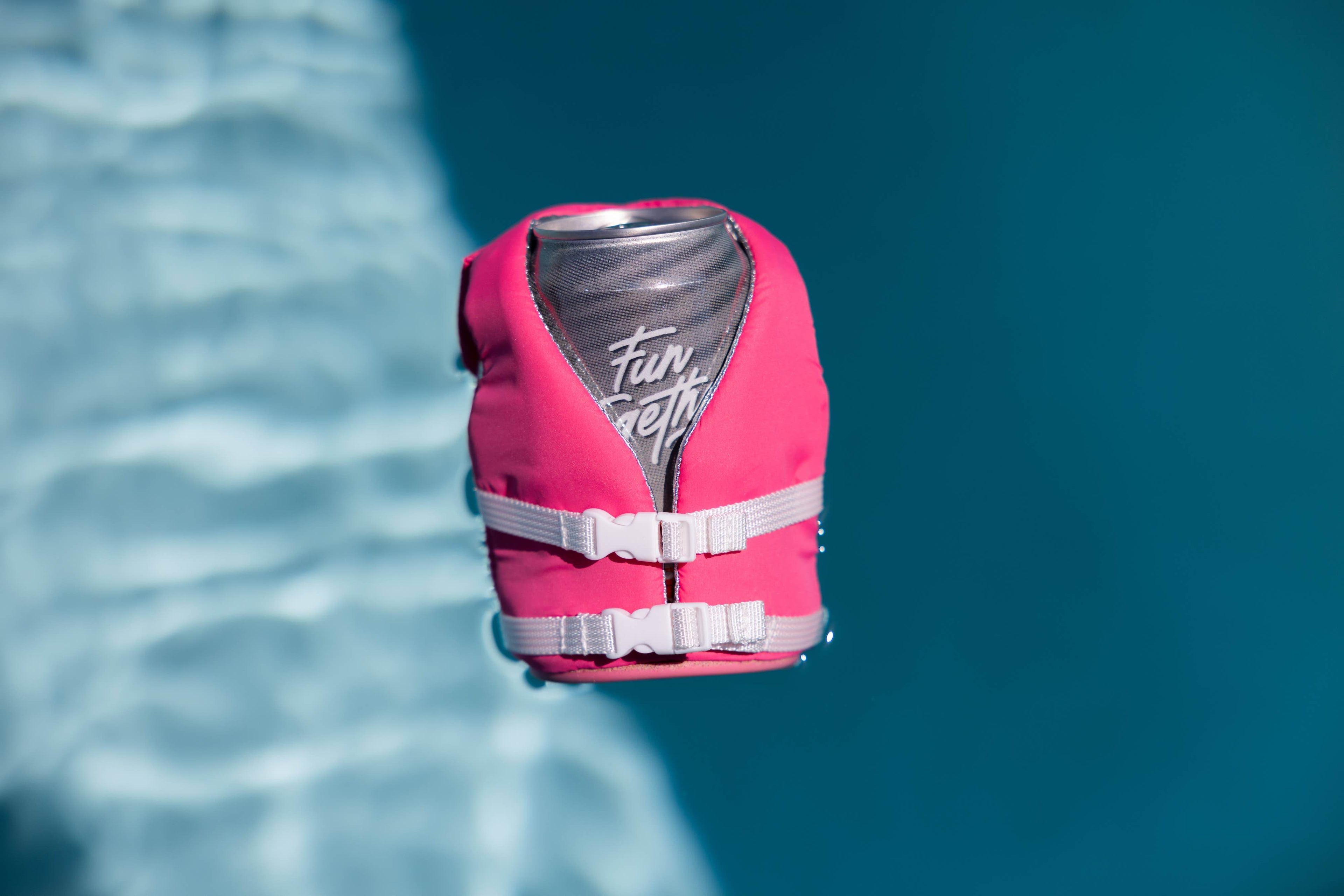 The Buoy: Insulated Can Cooler (Party Pink) - Great Lakes Girls, Ltd.