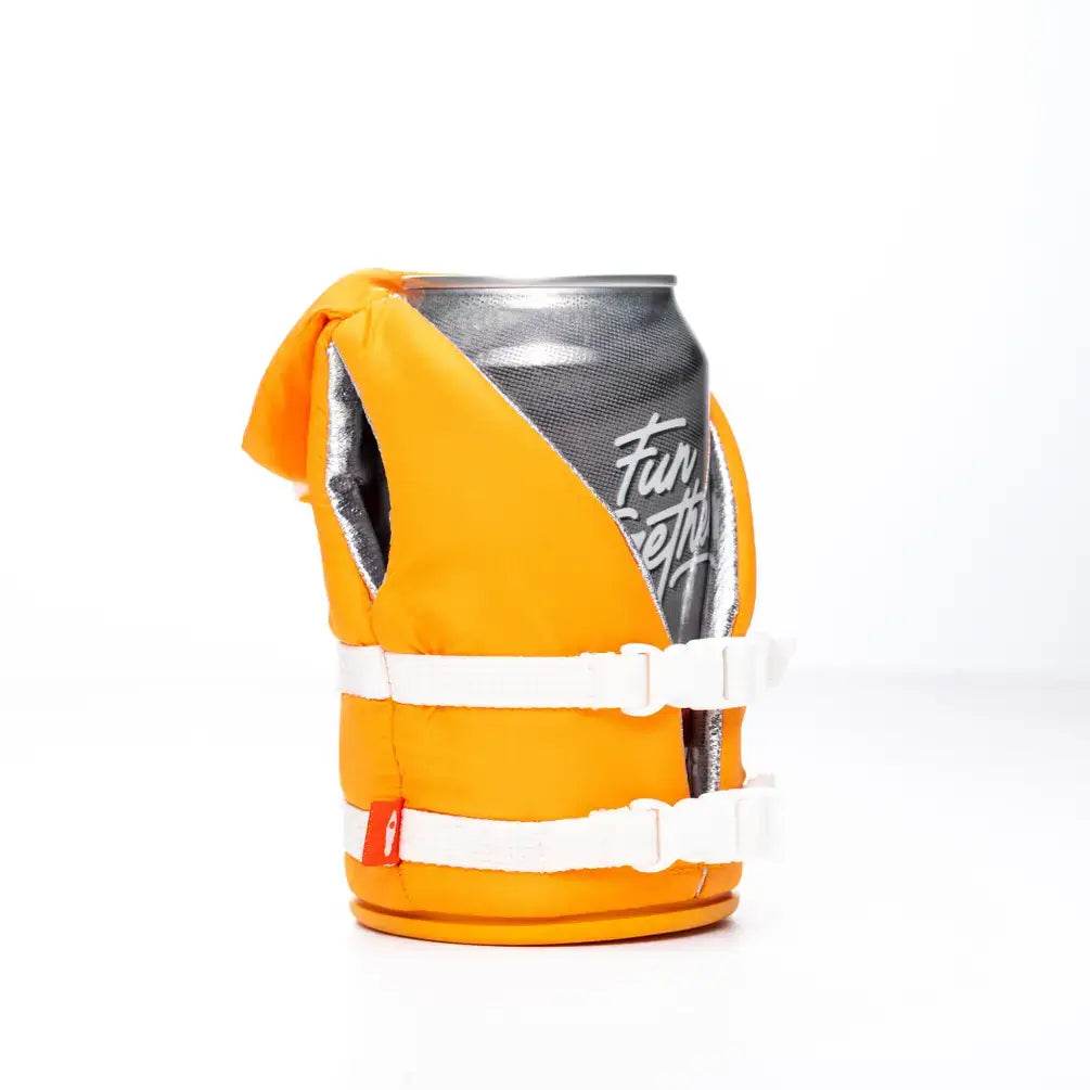 The Buoy: Insulated Can Cooler (Apricot) - Great Lakes Girls, Ltd.