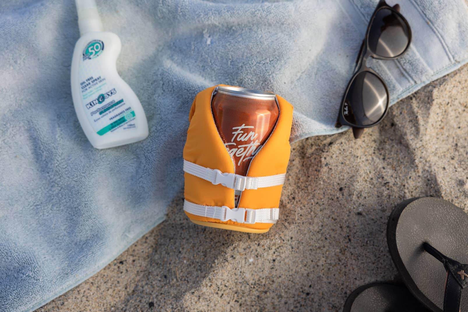 The Buoy: Insulated Can Cooler (Apricot) - Great Lakes Girls, Ltd.