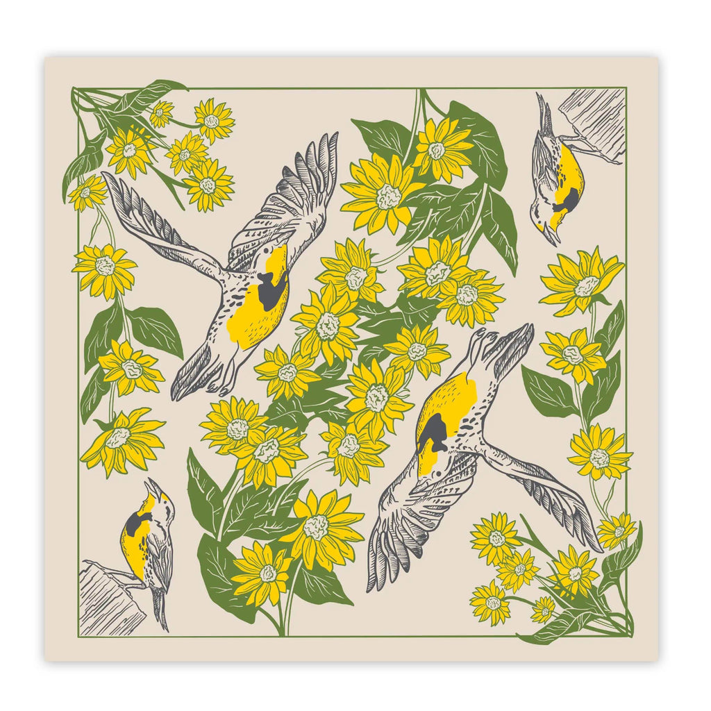 Meadowlark Wildflowers Bandana - Great Lakes Girls, Ltd.