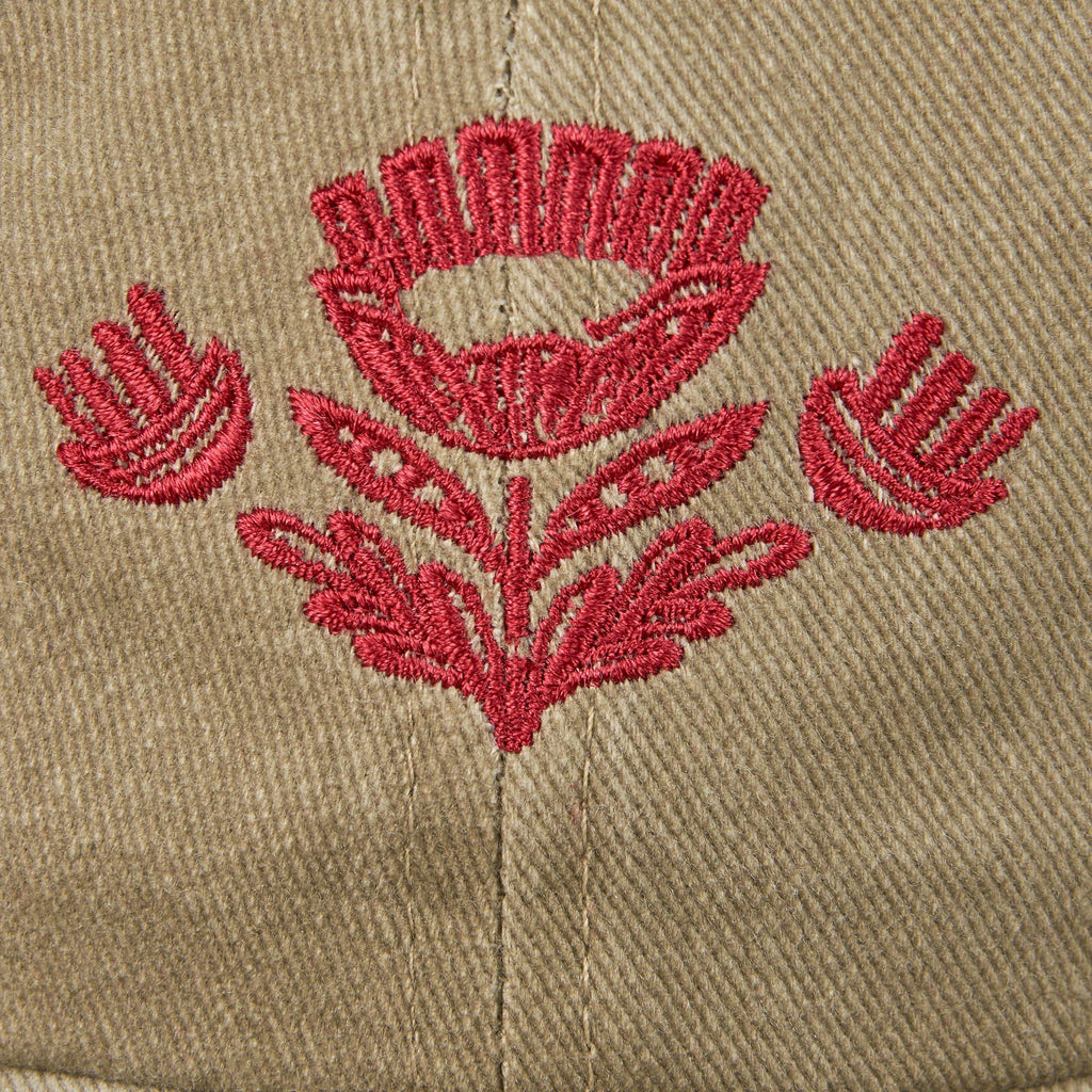 Red Folk Floral Embroidered Baseball Cap - Great Lakes Girls, Ltd.
