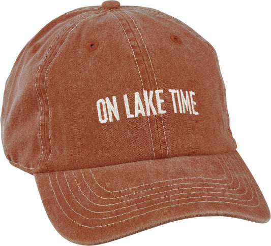 "On Lake Time" Embroidered Baseball Cap