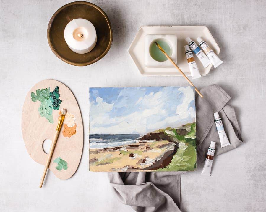 Cate Paper Co.: Seashore Path painting kit, impressionist painting kit - Great Lakes Girls, Ltd.