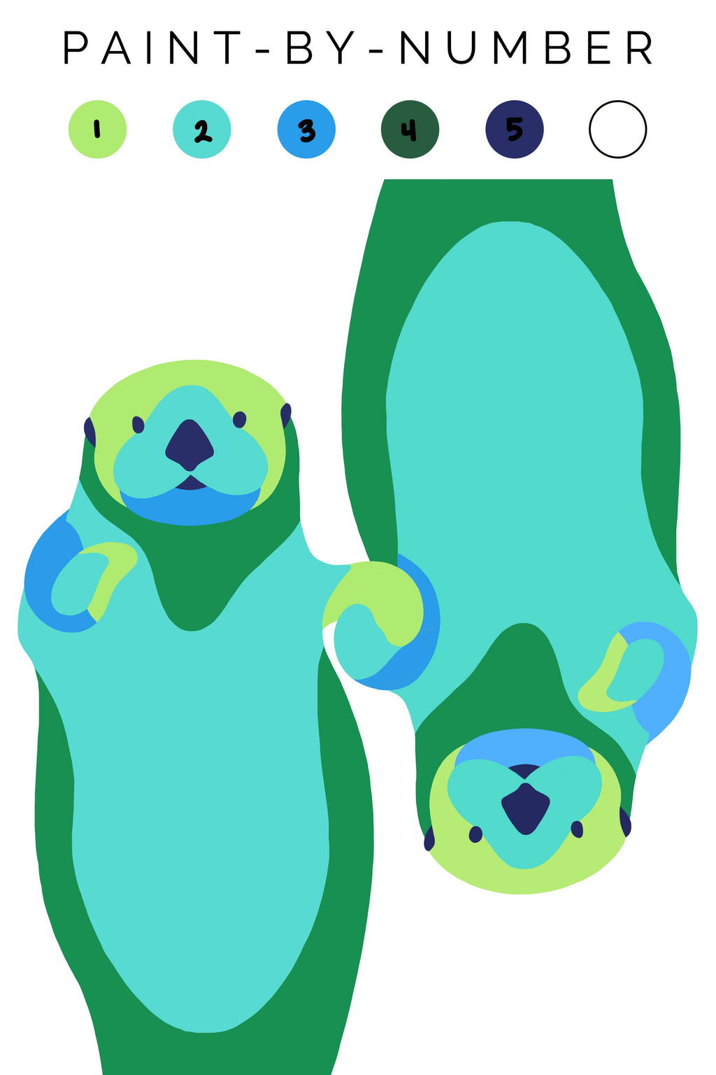 Otters Paint-By-Number (kit)