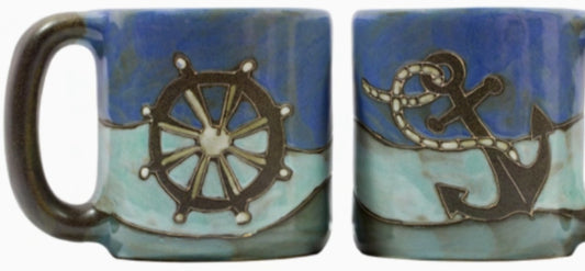 Anchor & Captains Wheel Mug | Mara Stoneware