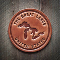 Great Lakes Silhouette Leather Coaster - Great Lakes Girls, Ltd.