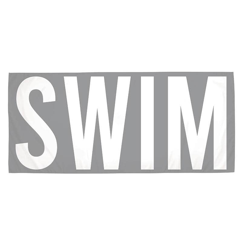 "Swim" Beach Towel Quick-Dry Microfiber