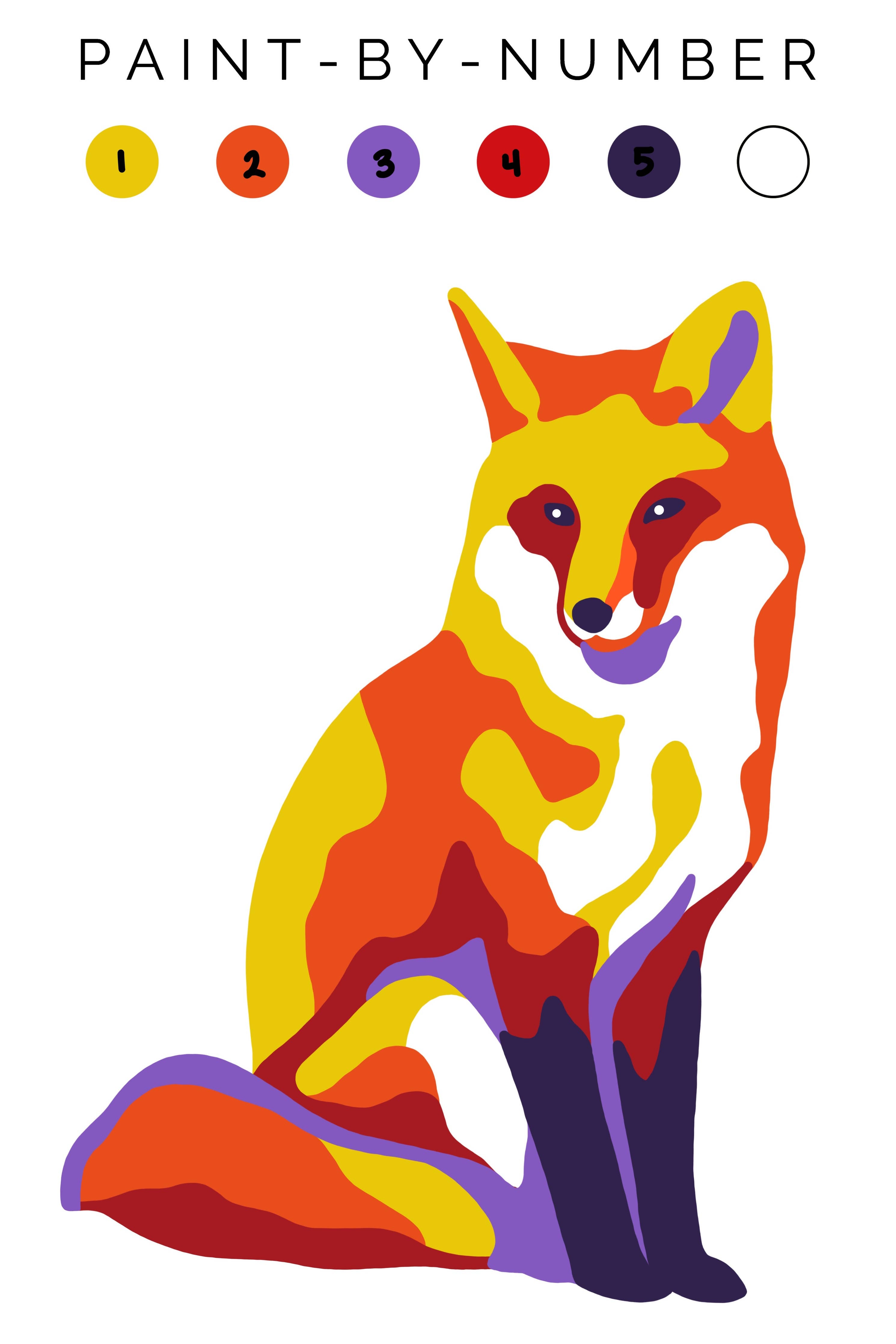 Fox Paint-By-Number (kit)